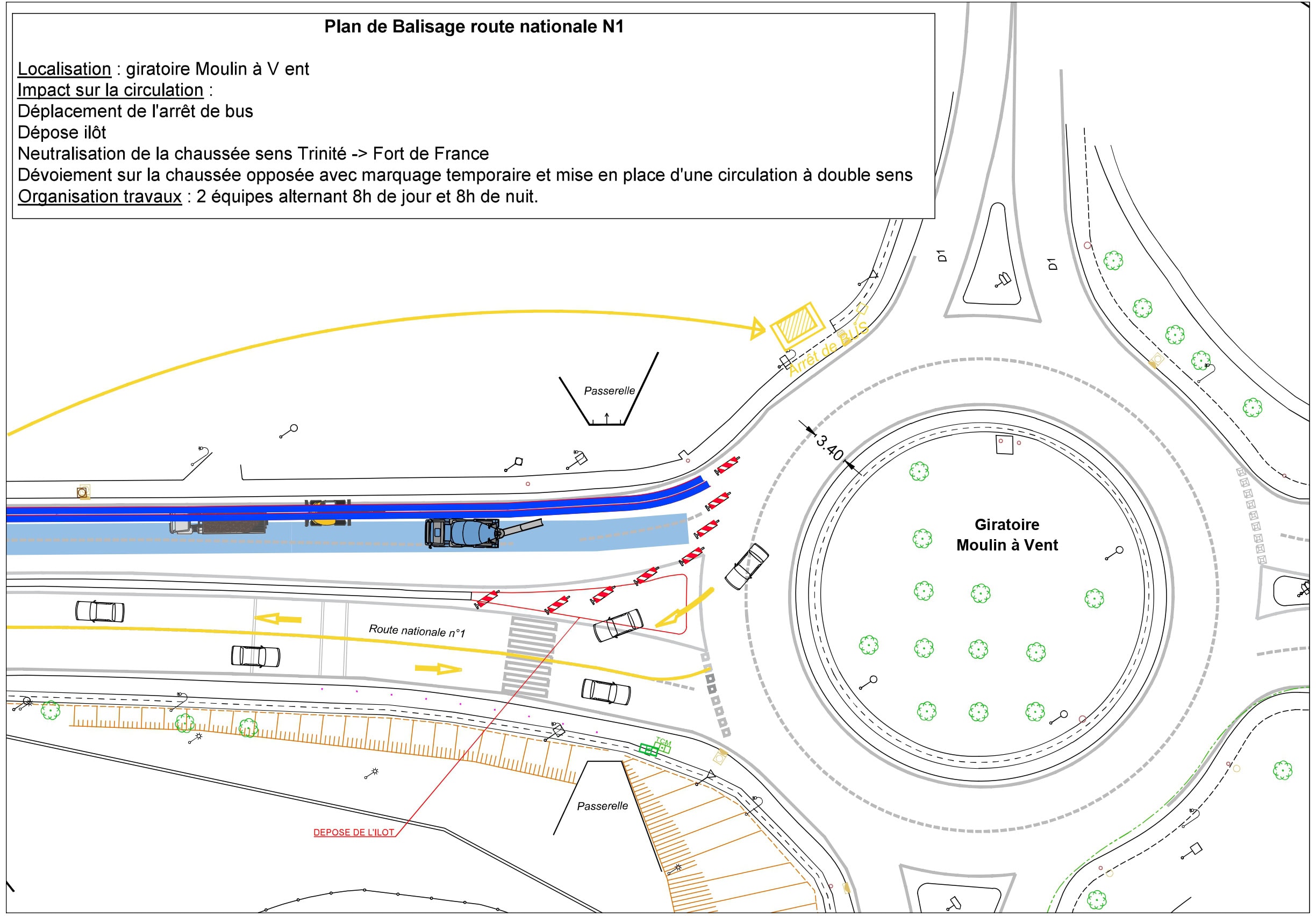 Plan de balisage route nationale N1 Septembre 2026